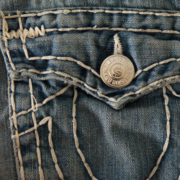 True Religion Early 2000s Big Stitch Jeans Y2K - Picture 2 of 12